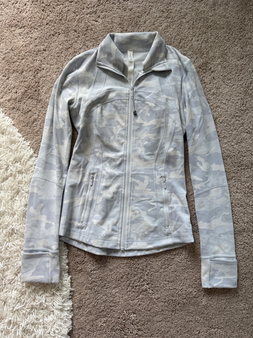 lululemon athletica Light Gray Camo Zip Jacket